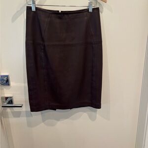 NWOT H&M Dark Burgundy faux leather Pencil Skirt